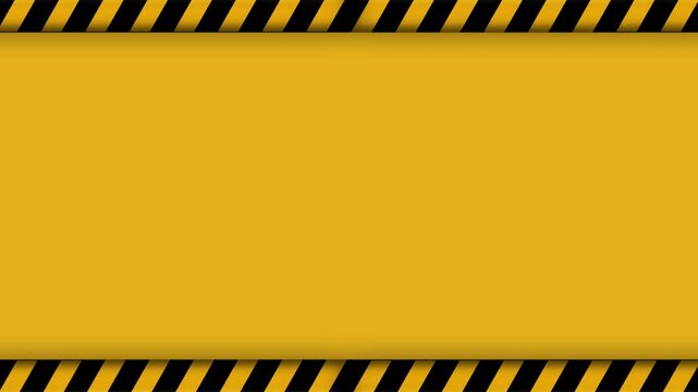 Looping Animated Warning Caution Stripes Frame Motion Graphic