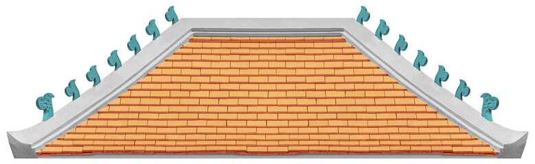 Orange chinese style roof © Ratchapon