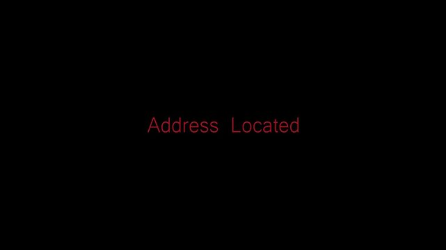 Address located icon featuring a clear location identification and digital safety. Minimal address icon represents GPS tracking, destination marking, and location-based services on black background.