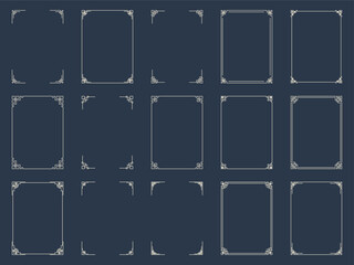 set of chinese traditional frame design, background decoration