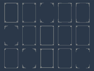 set of chinese traditional frame design, background decoration