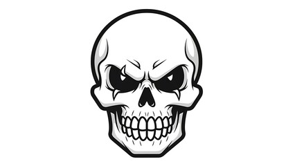 Obraz premium Illustration of a menacing skull face.