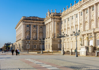 Fototapeta premium Royal palace on Oriente square in Madrid, Spain