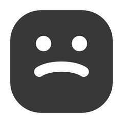Obraz premium Pouting Emoji Solid