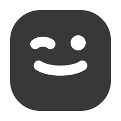 Obraz premium Winking Emoji Solid