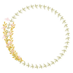 Obraz premium Hand drawn floral frames with flowers. Wreath. Elegant logo template. Vector illustration for labels, branding business identity, wedding invitation