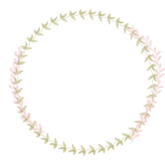 Fototapeta premium Hand drawn floral frames with flowers. Wreath. Elegant logo template. Vector illustration for labels, branding business identity, wedding invitation