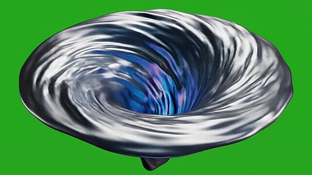 A futuristic impossible scene with abstract swirling shapes and vibrant colors in a digital art environment from a top-down viewpoint