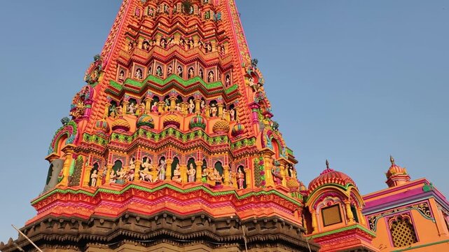 21 January 2026, Shikhar Shingnapur temple an ancient Shiva temple about 45 kms from Satara district, Maharashtra, India. stock Video.