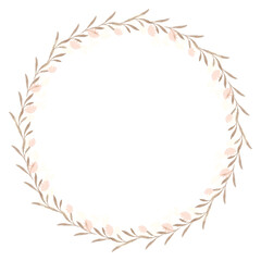 Hand drawn floral frames with flowers. Wreath. Elegant logo template. Vector illustration for labels, branding business identity, wedding invitation