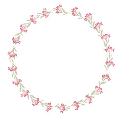 Obraz premium Hand drawn floral frames with flowers. Wreath. Elegant logo template. Vector illustration for labels, branding business identity, wedding invitation