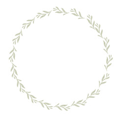 Obraz premium Watercolor summer floral wreath with hand painted delicate leaves and flowers