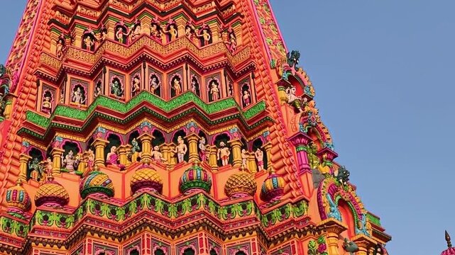 21 January 2026, Shikhar Shingnapur temple an ancient Shiva temple about 45 kms from Satara district, Maharashtra, India. stock Video.