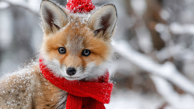 Niedlicher Fuchs im Winter