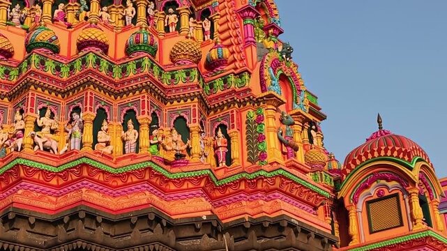 21 January 2026, Shikhar Shingnapur temple an ancient Shiva temple about 45 kms from Satara district, Maharashtra, India. stock Video.