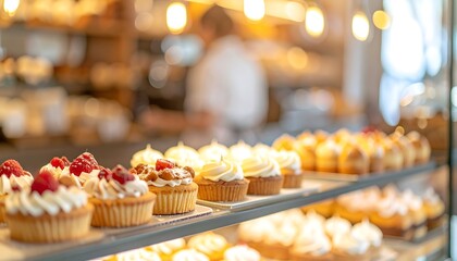 blur bakcground a Delicious homemade chocolate wedding cake with fresh cream and candles served as a tasty sweet dessert on a white bakery plate