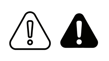Vector illustration of warning and alert symbols on transparent background for safety notifications
