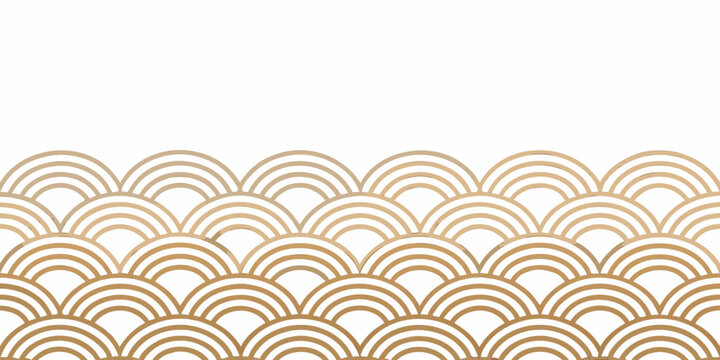 Elegant repeating wave pattern in beige and white a simple background design