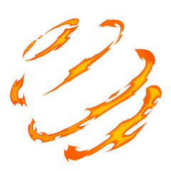 Obraz premium Circle Fire Flames Element Decoration 