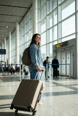 Traveler people walking in airport