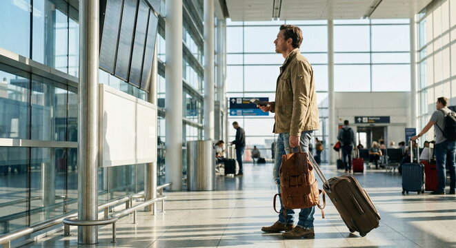 Traveler people walking in airport