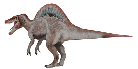 Realistic depiction of a Spinosaurus dinosaur