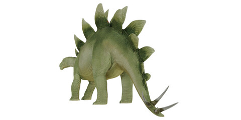 Realistic Stegosaurus dinosaur model on white background. © Ilie
