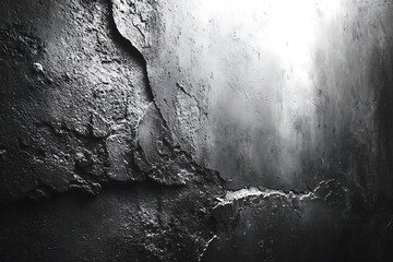 Cracked Dark Asphalt Surface