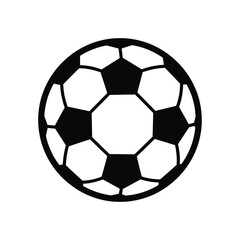 Fototapeta premium Vector illustration icon black soccer ball icon on for sports design