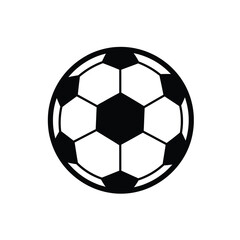Fototapeta premium Vector illustration icon a black and white illustration of a soccer ball on a plain