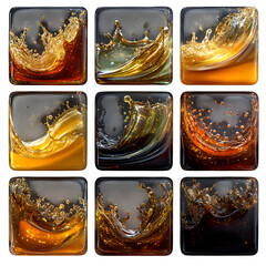 Set of Delicious Oil Splashes --s 750