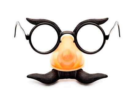 Faschingsbrille mit Nase und Schnurrbart