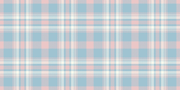 French plaid vector textile, strong seamless texture check. Customizable background tartan fabric pattern in light and linen colors.