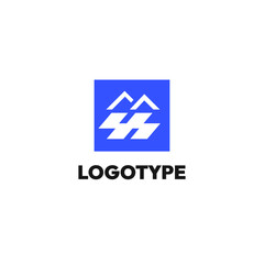 Fototapeta premium A modern abstract logo featuring the letters S and house roofs.