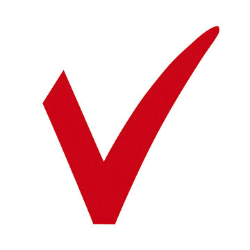 Red checkmark symbol