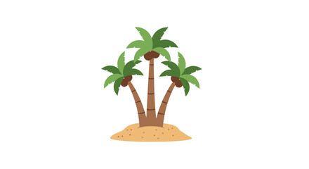 palm tree on white background