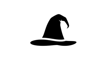 Minimal Witch Hat Flat Vector Illustration