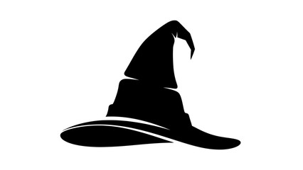 Minimal Witch Hat Flat Vector Illustration