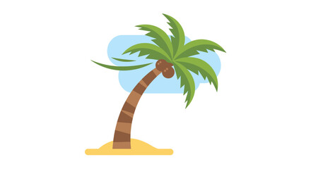 palm tree on white background