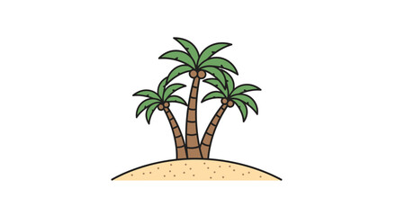 tropical palm tree vector