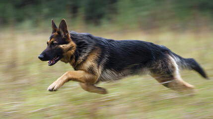 German Shepherd Puppy Running Pastor Alem&aacute;n Cachorro Corriendo