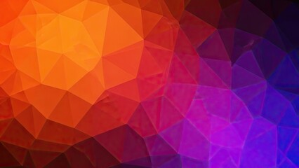 Geometric Pattern with Fiery Orange to Deep Blue Gradient and Jagged Edges