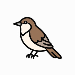 Cartoon Sparrow Bird
