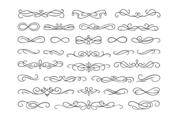 Obraz premium elegant swirls and flourishes for decorative design elements