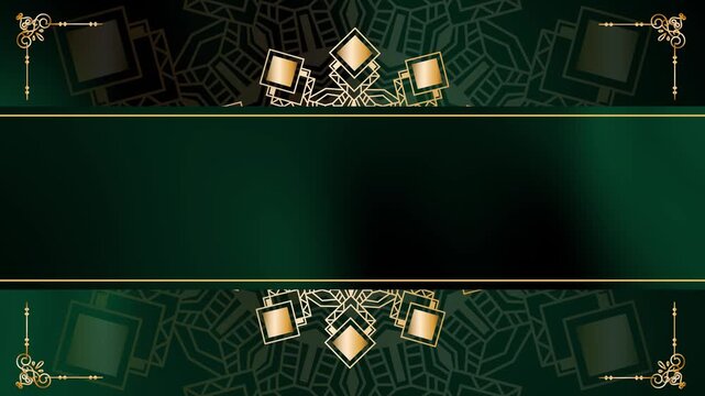 Soft Loop Leaf of Continuum Gold Mandala Ramadan Greeting Background