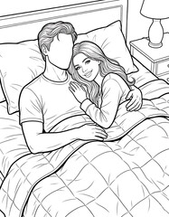 Cozy Moment at Home: An Adult Coloring Book for Women Featuring Romantic Couples, Cozy Home Interiors, and Hygge Living for Stress Relief (The Faceless Love Collection