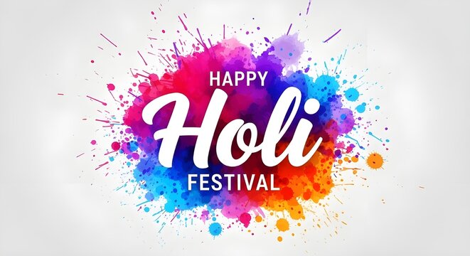 Vibrant holi festival celebration happy holi festival of colors joy and togetherness in india and nepal