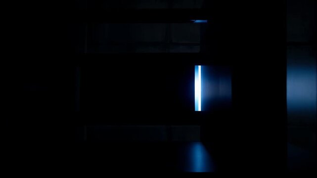 Xenon hall-effect thruster engine powering up in space