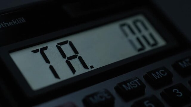 Calculator Display With Numbers