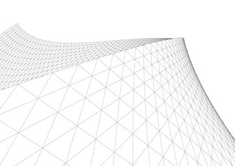 Obraz premium Architectural drawing. Futuristic 3d background